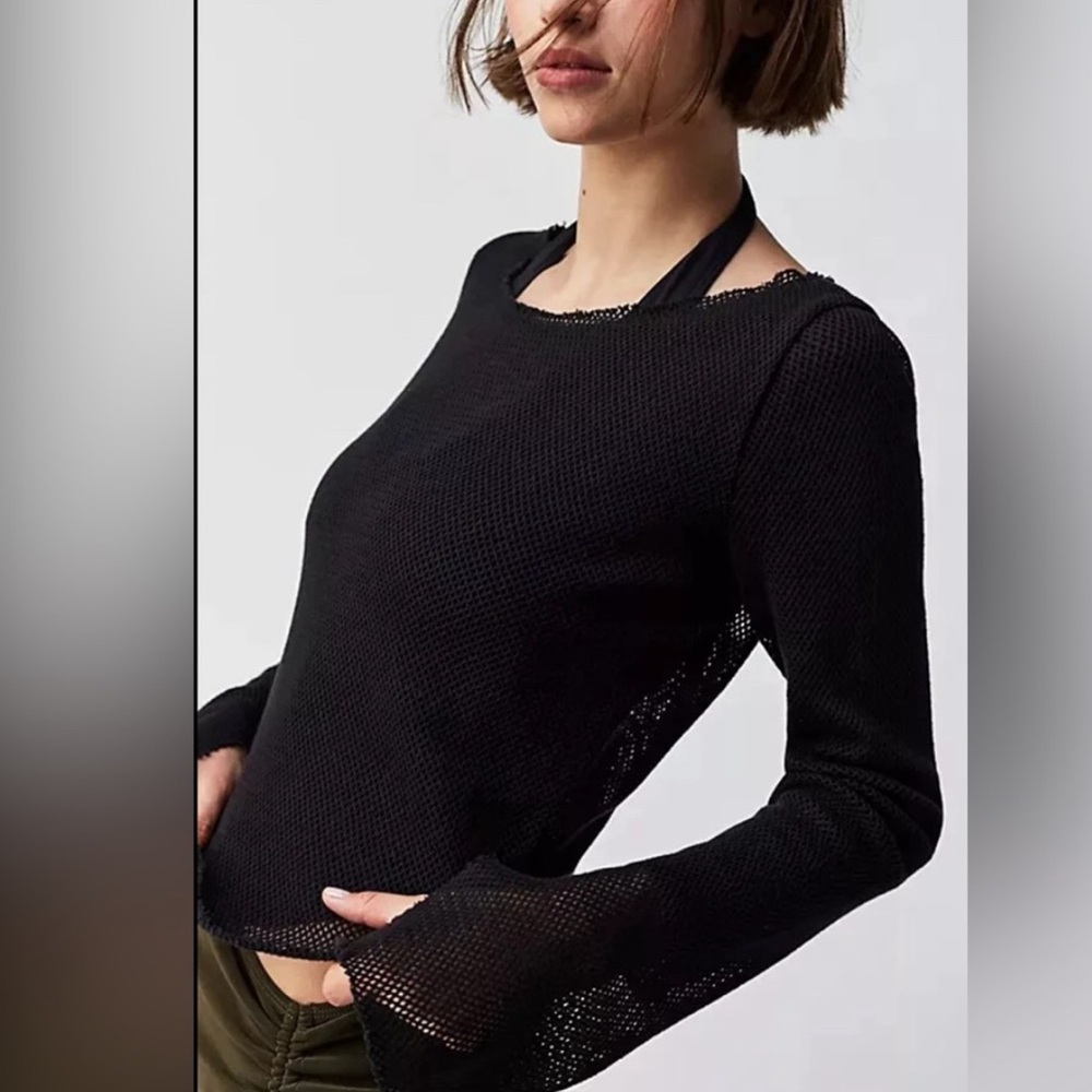 Free People Beau Mesh Layering Top